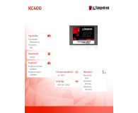 Kingston 256GB 2.5'' SATA SSD KC400 7mm - 282520 - zdjęcie 2